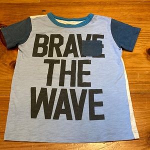 CREWCUTS 4-5 Brave The Wave Pocket Tee T-Shirt Colorblock Surf Surfing